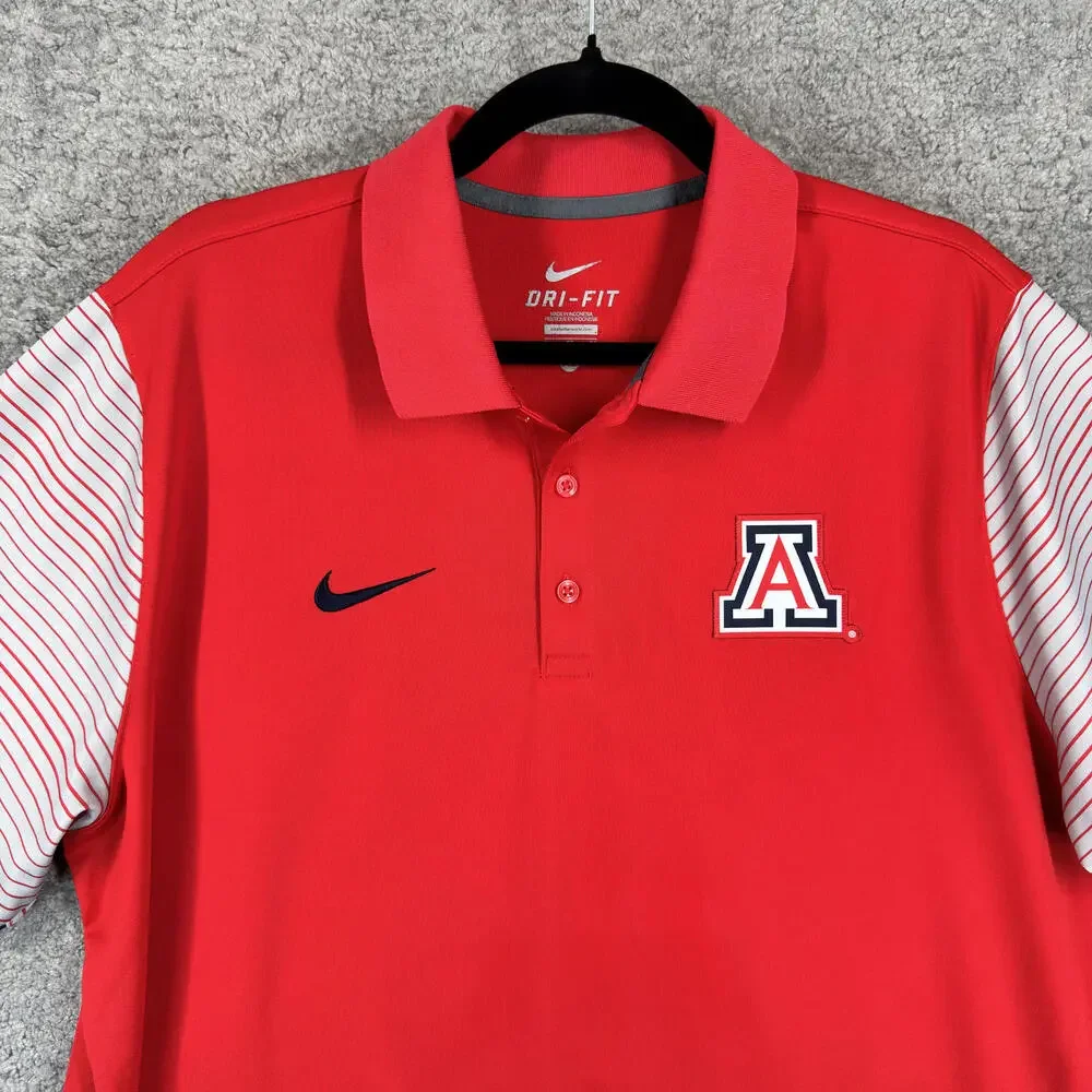 Arizona Wildcats Nike Dri-fit Red Polo‎ Shirt Top *PLEASE READ-Flaw*